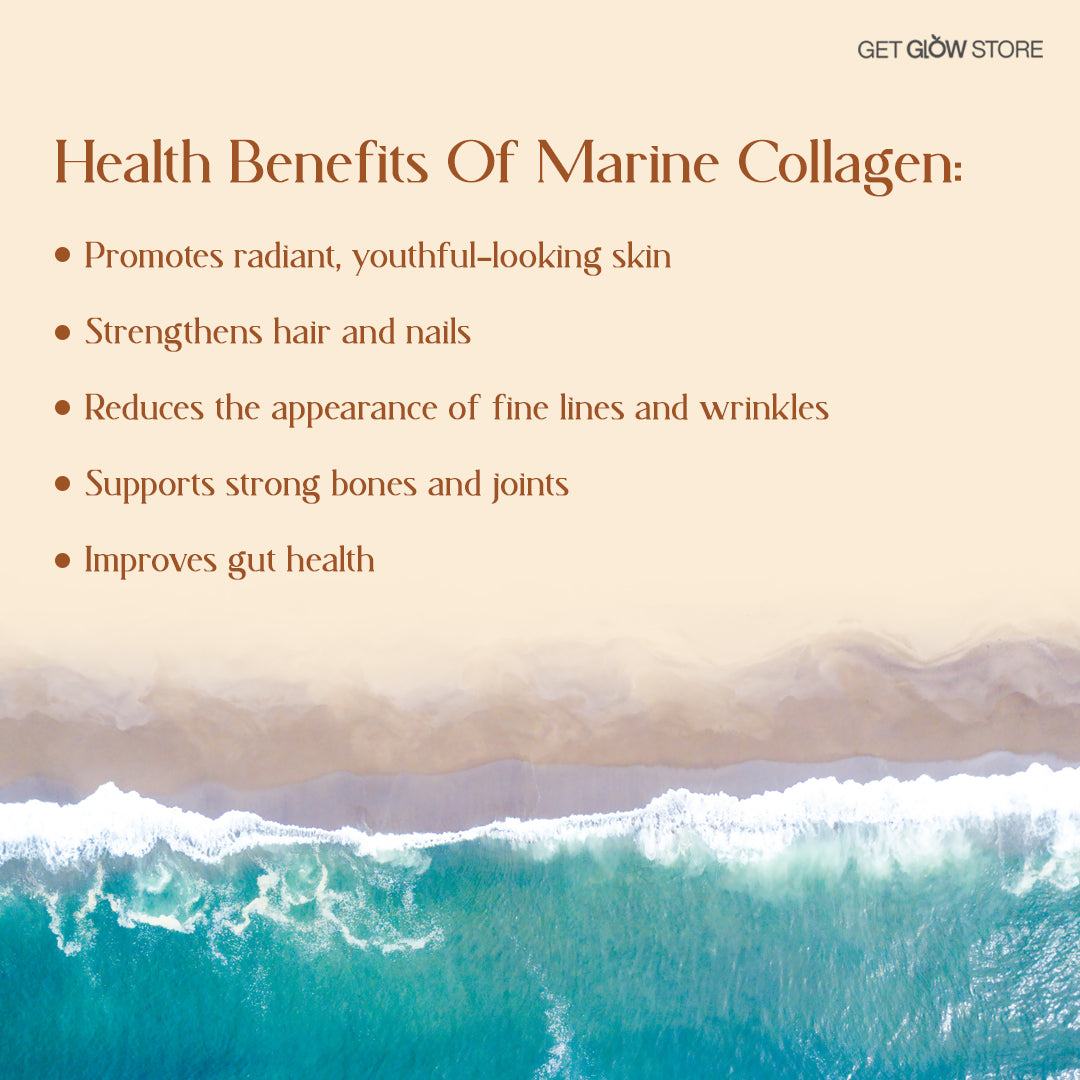 GlowCollagen Pure Marine Collagen | Collagen Peptides I & III 10000 mg s - Unflavoured 300gms