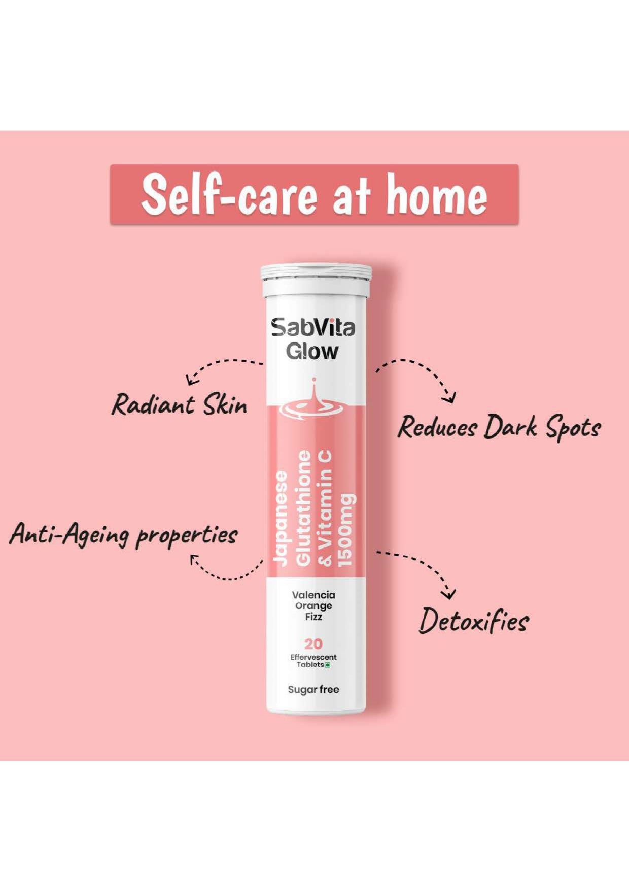 Sabvita Glow 2 in 1 L-Glutathione 500mg + Vitamin C 1000mg- 20 Efferve Get Glow Store Sabvita Glow 2 in 1 L-Glutathione 500mg + Vitamin C 1000mg- 20 Efferve Get Glow Store