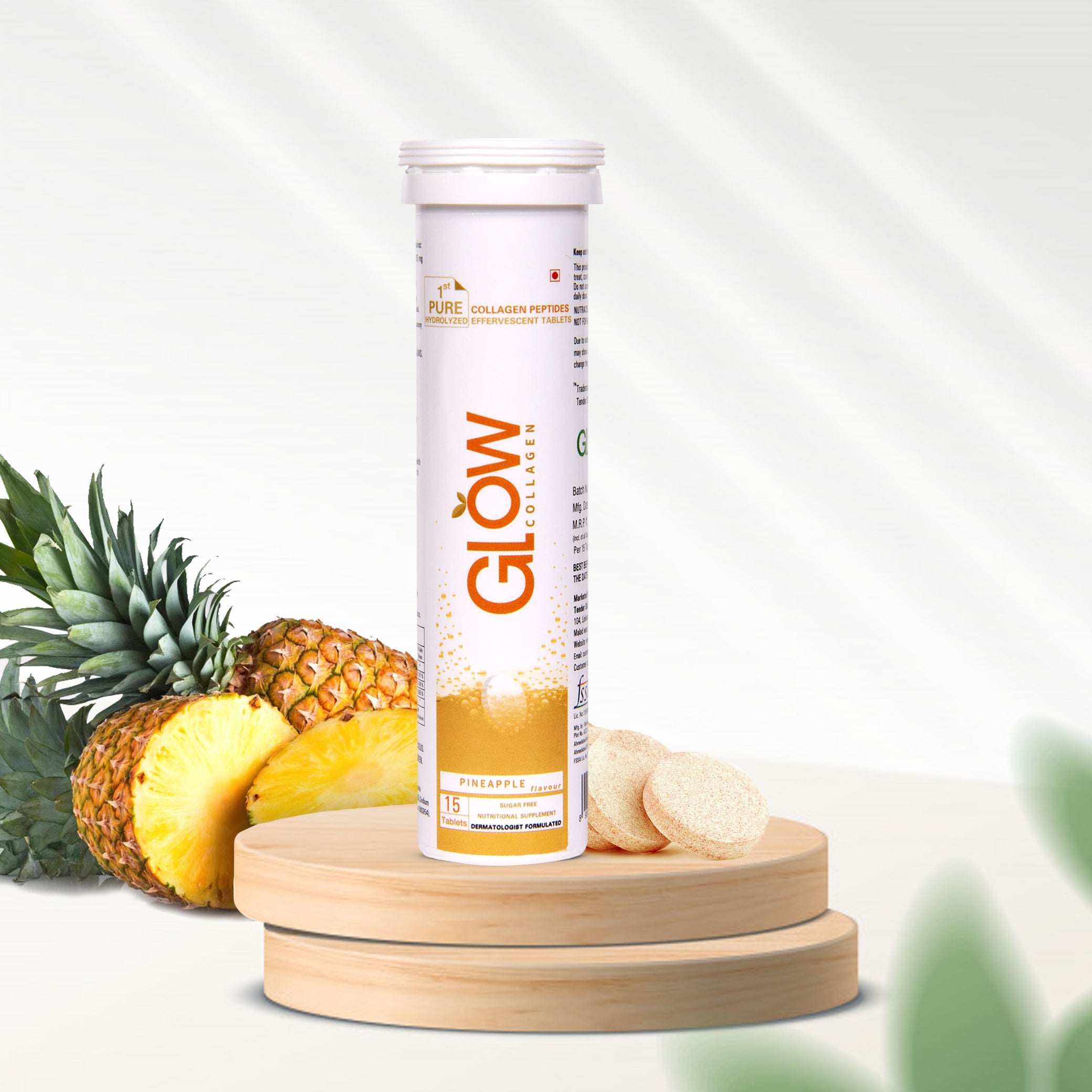 Glow Collagen 1000mg Effervescent Tablets.