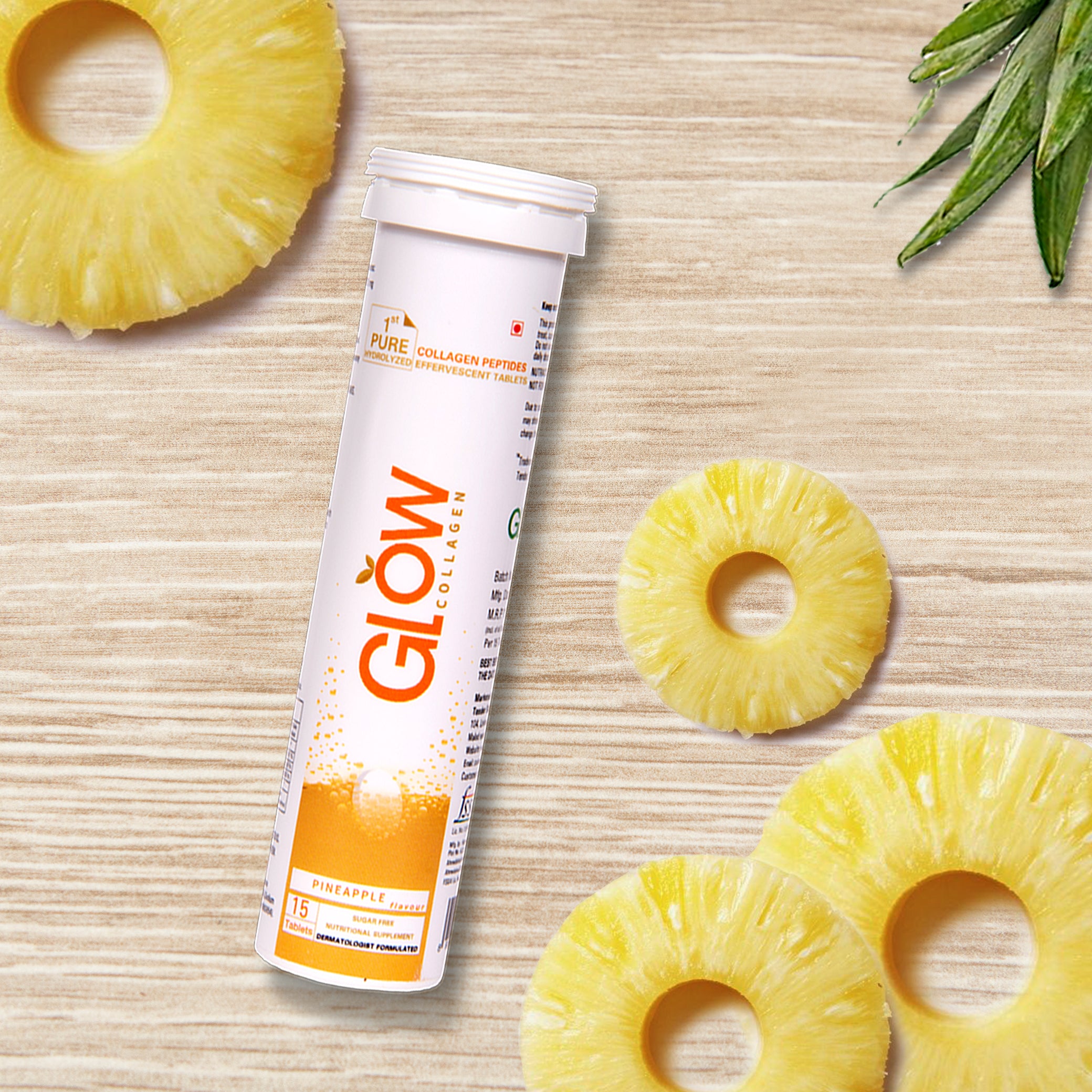 Glow Collagen 1000mg Effervescent Tablets.