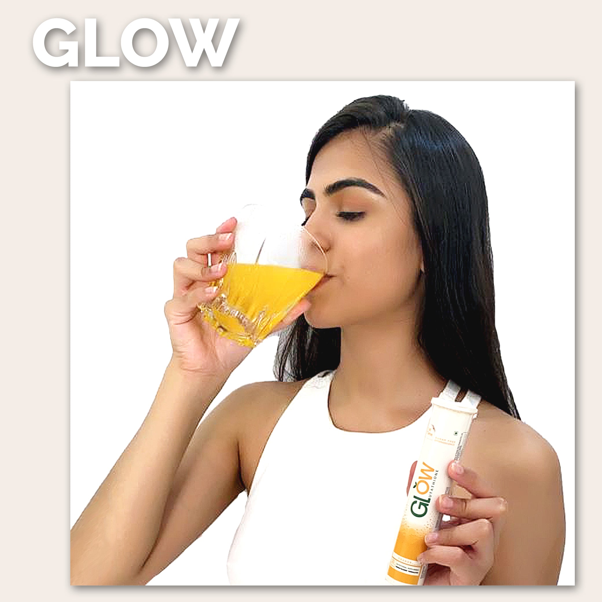 Glow Glutathione 2 in 1 L-Glutathione 500mg + Vitamin C 1000mg- 20 Effervescent Tablets
