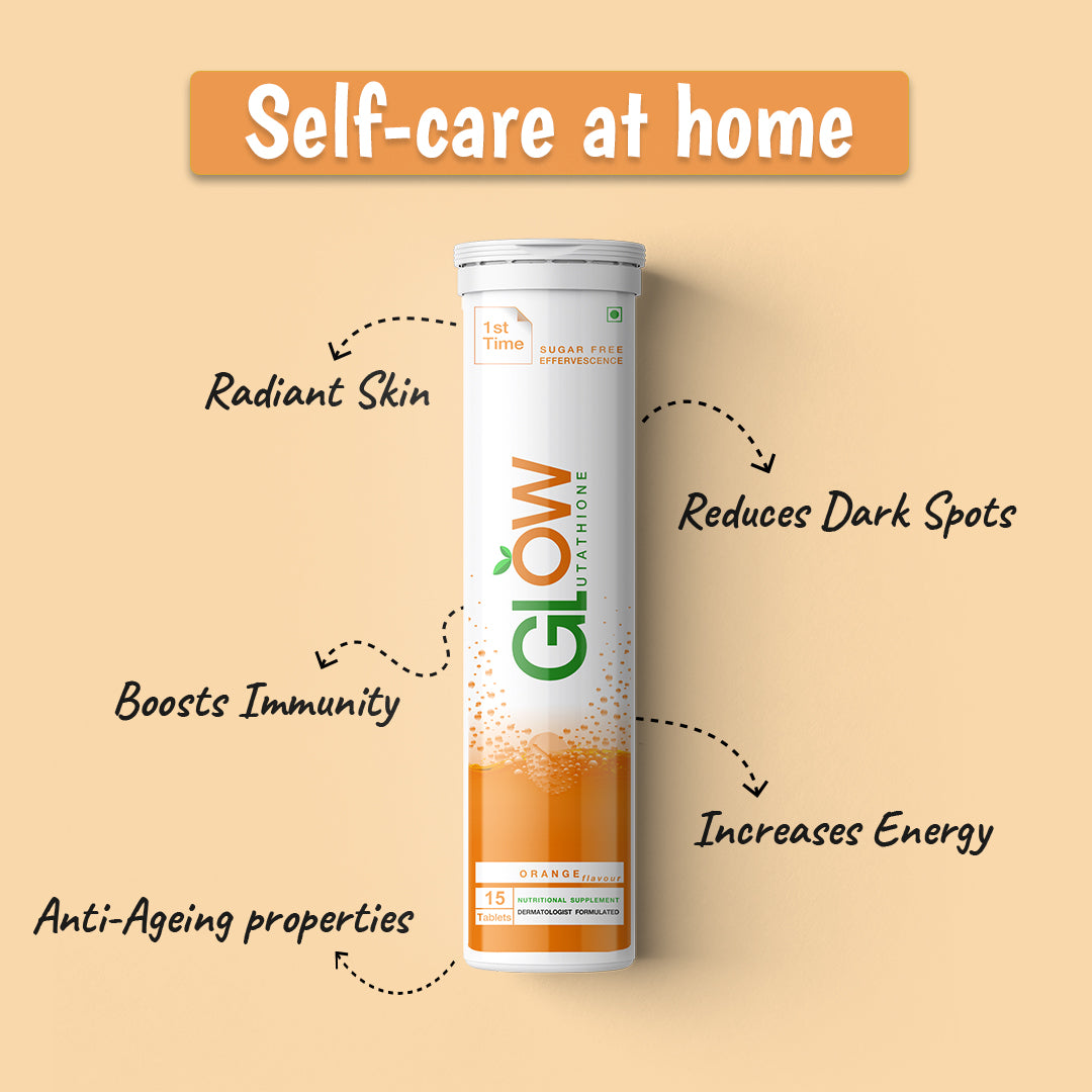 GlowGlutathione</br>2 in 1 L-Glutathione 500mg + 1000 mg of Organic Amla Fruit Extracted Vit C15 + 15 Effervescent Tablets+ GlutaGlow Soap