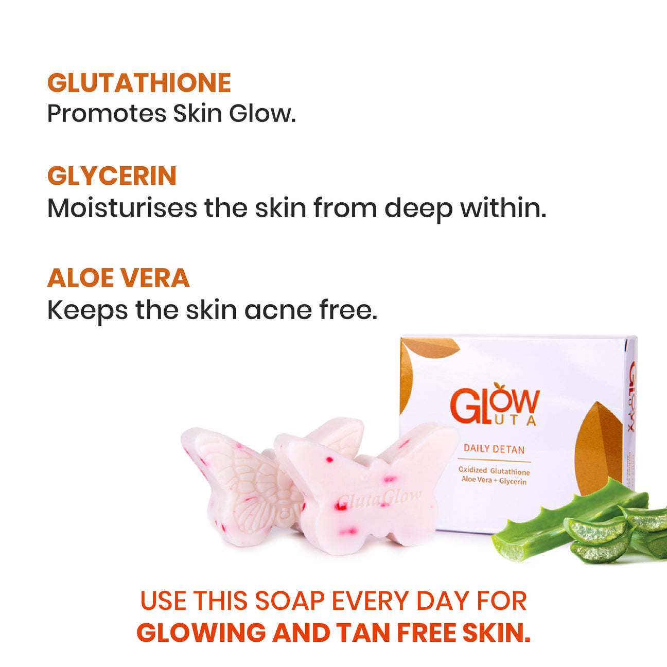 GlowGlutathione 2 in 1 L-Glutathione 500mg + Vitamin C 1000mg- 15 Effervescent Tablets , GlutaGlow Natural Crystal Luxury FootSpa At Home & GlutaGlow Soap Pack of 2